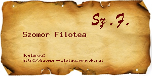 Szomor Filotea névjegykártya